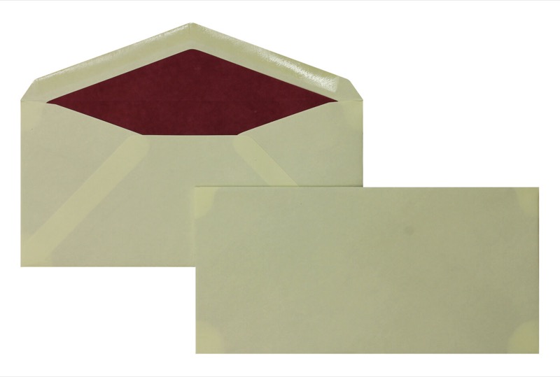enveloppes colorées crème 110 x 225 mm (dl) | 120 g/m² velin | sans fenêtre | fermeture gommée | rabat pointu | 100 pièces