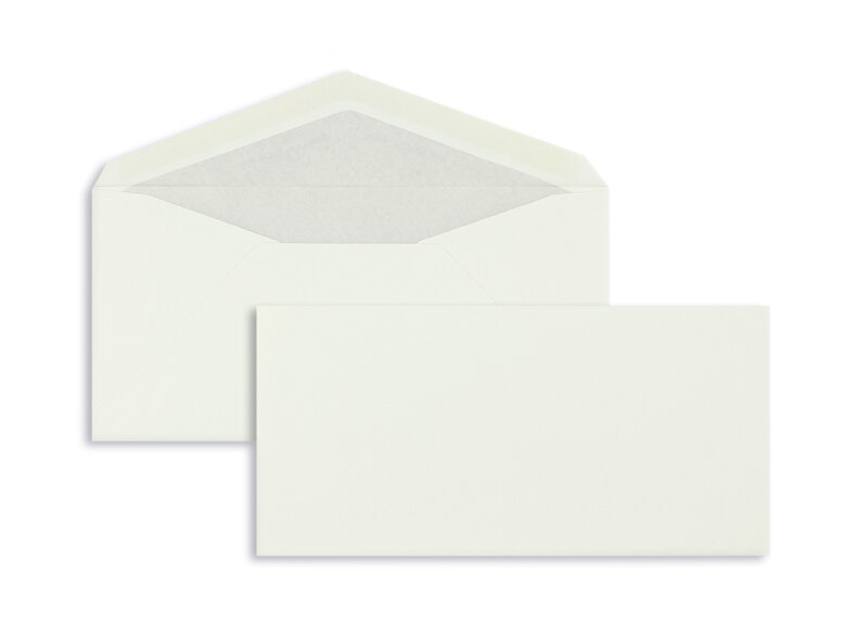 enveloppes colorées gris 110 x 225 mm (dl) | 100 g/m² côtelé | sans fenêtre | fermeture gommée | rabat pointu | 100 pièces