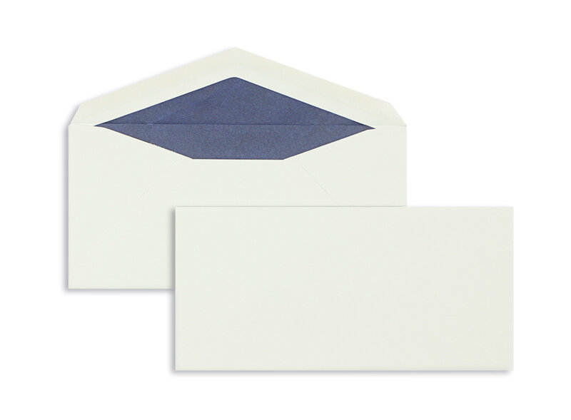enveloppes colorées gris 110 x 225 mm (dl) | 100 g/m² côtelé | sans fenêtre | fermeture gommée | rabat pointu | 100 pièces