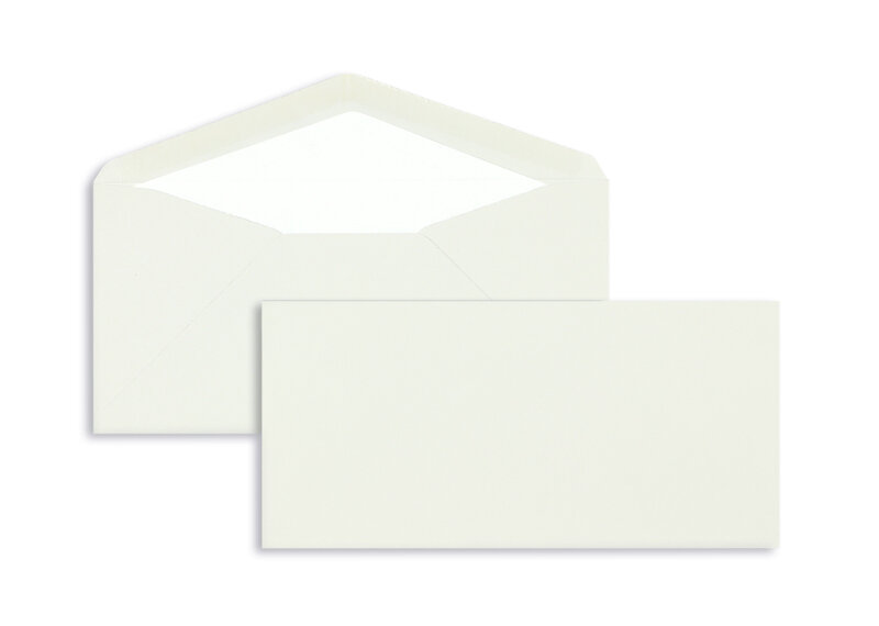 enveloppes colorées gris (gris côtelé) 110 x 225 mm (dl) | 100 g/m² bord frangeux | sans fenêtre | fermeture gommée | rabat pointu | 100 pièces
