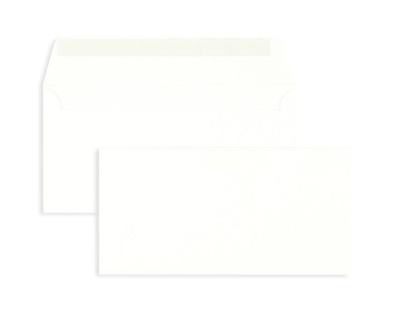 enveloppes blanc 115 x 229 mm (din c6/5) | 135 g/m² velin | sans fenêtre | fermeture adhésive | rabat droit | 100 pièces