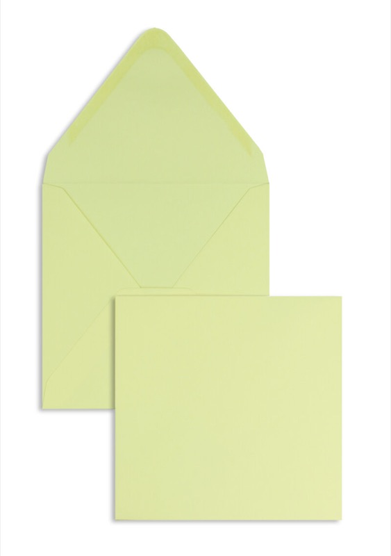 enveloppes colorées jaune (jaune sahara) 120 x 120 mm | 120 g/m² offset | sans fenêtre | fermeture gommée | rabat pointu | 100 pièces