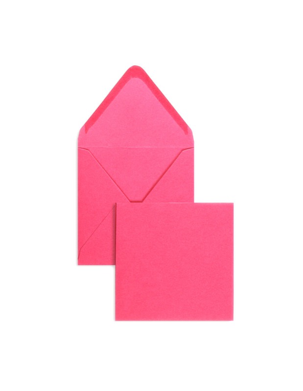 enveloppes colorées rose 120 x 120 mm | 120 g/qm offset | sans fenêtre | fermeture gommée | rabat pointu | 100 pièces