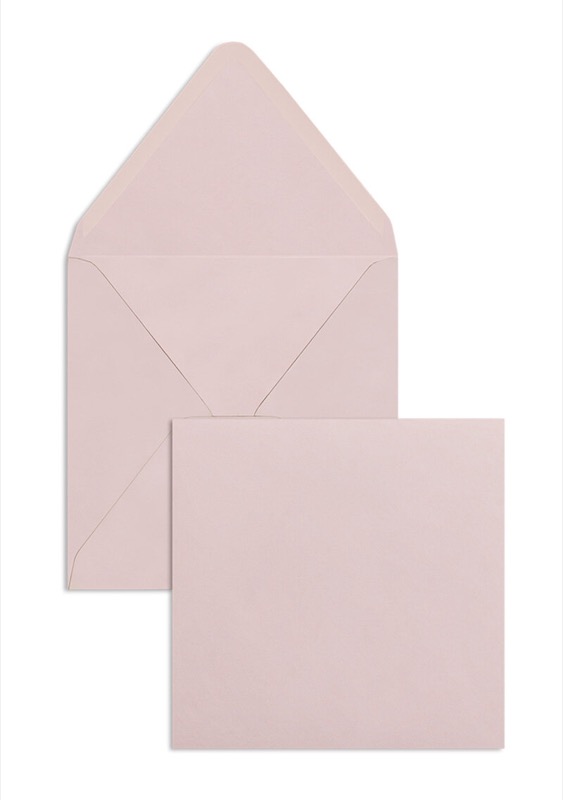 enveloppes colorées rose (rose clair) 120 x 120 mm | 120 g/qm offset | sans fenêtre | fermeture gommée | rabat pointu | 100 pièces