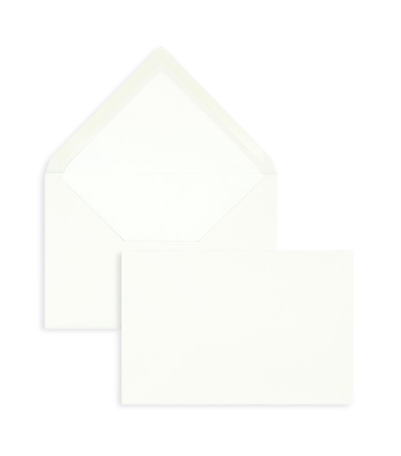 enveloppes blanc 120 x 180 mm | 135 g/m² velin | sans fenêtre | fermeture gommée | rabat pointu | 100 pièces