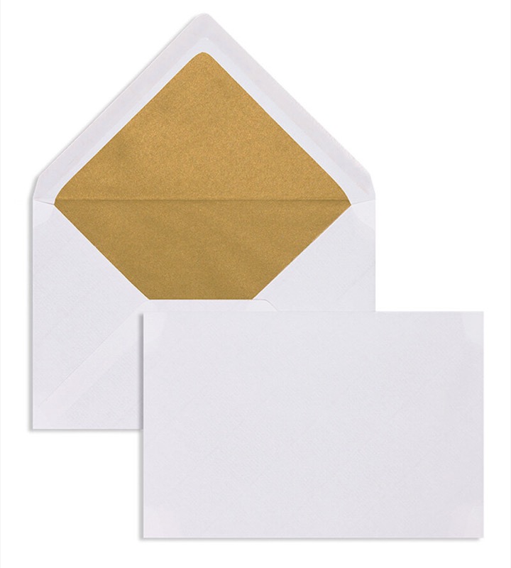enveloppes blanc (blanc naturel) 120 x 180 mm | 100 g/m² côtelé | sans fenêtre | fermeture gommée | rabat pointu | 100 pièces