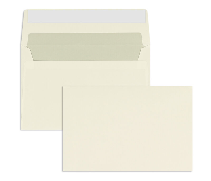 enveloppes blanc (glacier) 120 x 180 mm | 110 g/m² colambo mat | sans fenêtre | fermeture adhésive | rabat droit | 100 pièces