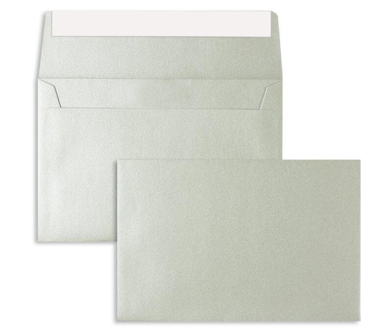 enveloppes colorées argent 120 x 180 mm | 130 g/m² papier cartonné | sans fenêtre | fermeture adhésive | rabat droit | 100 pièces