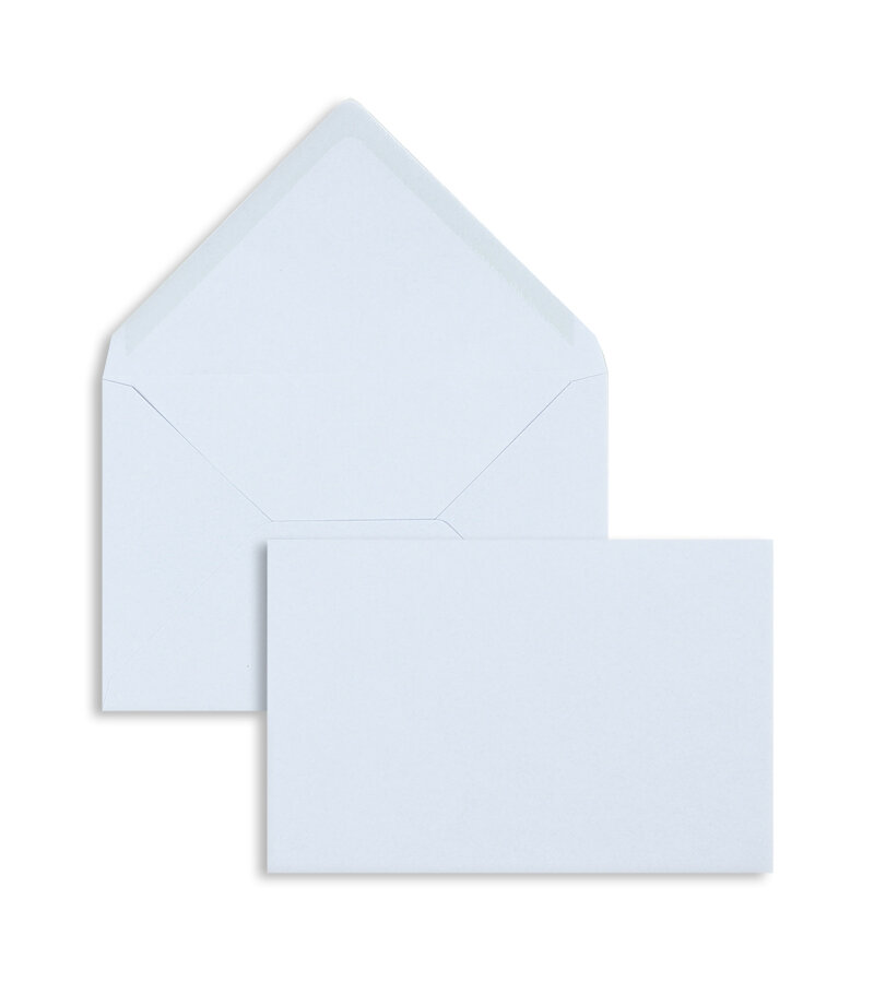 enveloppes colorées bleu 120 x 180 mm | 100 g/m² côtelé | sans fenêtre | fermeture gommée | rabat pointu | 100 pièces