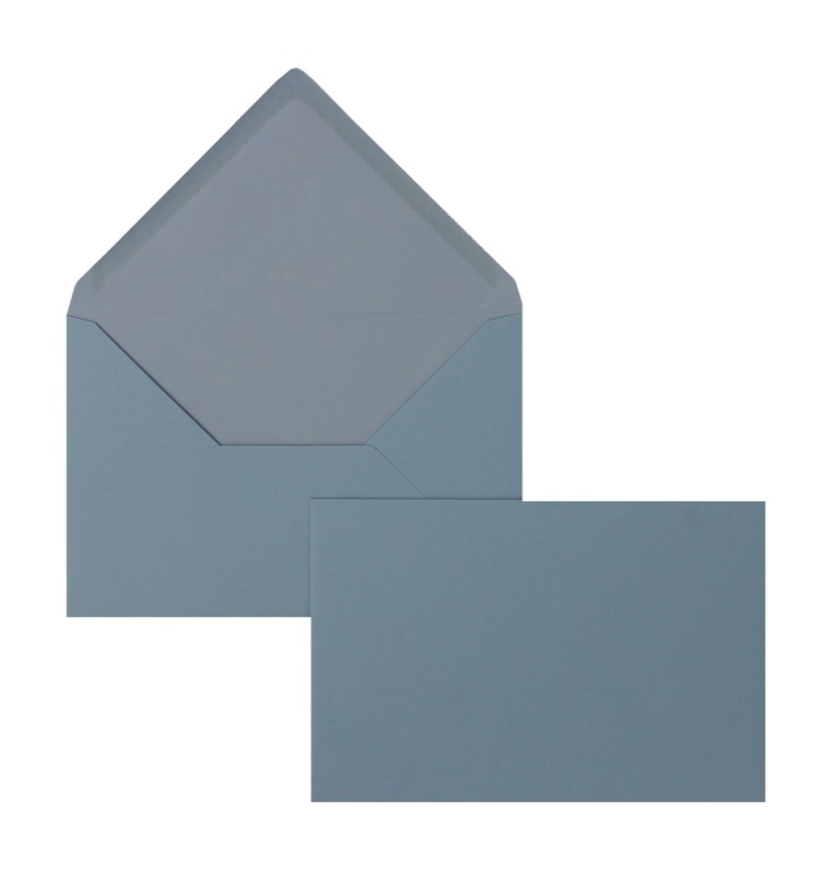 enveloppes colorées bleu 120 x 180 mm | 135 g/m² côtelé | sans fenêtre | fermeture gommée | rabat pointu | 100 pièces