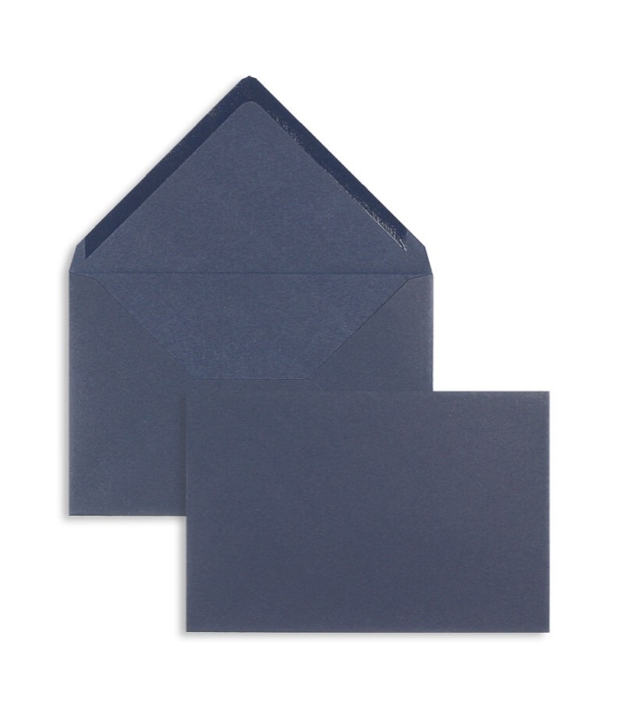 enveloppes colorées bleu (bleu foncé) 120 x 180 mm | 120 g/m² velin | sans fenêtre | fermeture gommée | rabat pointu | 100 pièces