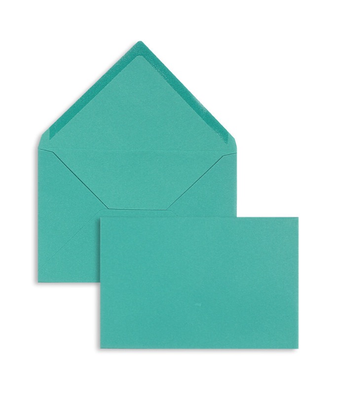 enveloppes colorées bleu (petrol) 120 x 180 mm | 120 g/m² velin | sans fenêtre | fermeture gommée | rabat pointu | 100 pièces