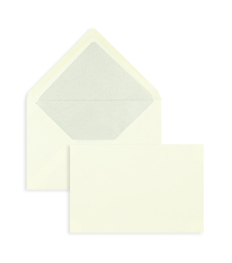 enveloppes colorées crème 120 x 180 mm | 120 g/m² velin | sans fenêtre | fermeture gommée | rabat pointu | 100 pièces
