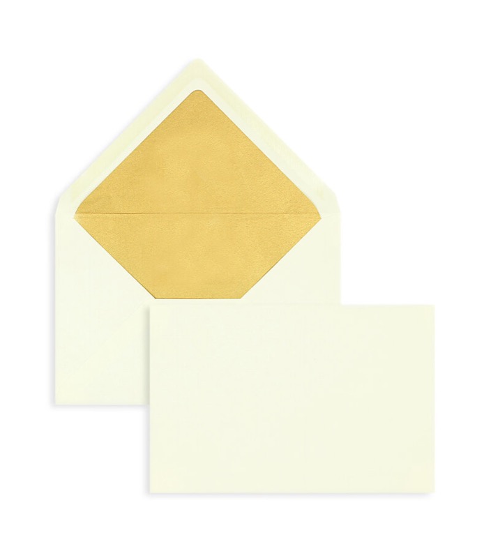 enveloppes colorées crème 120 x 180 mm | 120 g/m² velin | sans fenêtre | fermeture gommée | rabat pointu | 100 pièces