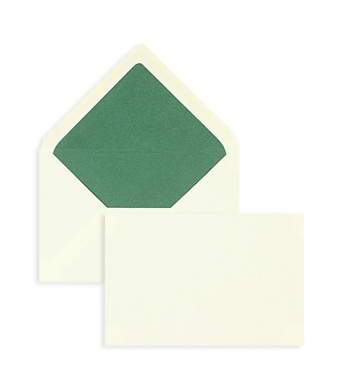 enveloppes colorées crème (blanc crème) 120 x 180 mm | 100 g/m² côtelé | sans fenêtre | fermeture gommée | rabat pointu | 100 pièces