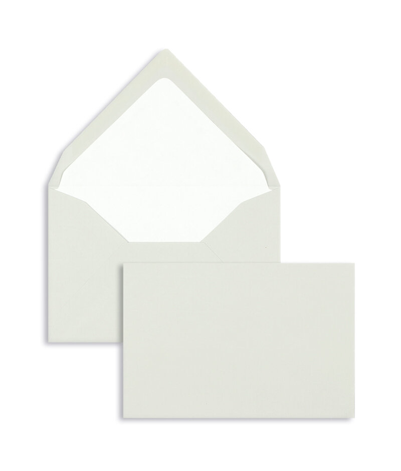 enveloppes colorées gris 120 x 180 mm | 100 g/m² côtelé | sans fenêtre | fermeture gommée | rabat pointu | 100 pièces