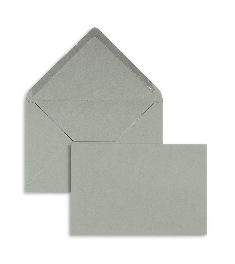 enveloppes colorées gris (ardoise) 120 x 180 mm | 120 g/m² velin | sans fenêtre | fermeture gommée | rabat pointu | 100 pièces