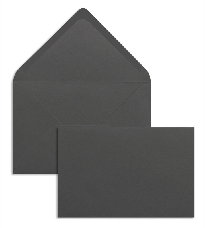 enveloppes colorées gris (gris foncé) 120 x 180 mm | 120 g/qm offset | sans fenêtre | fermeture gommée | rabat pointu | 100 pièces