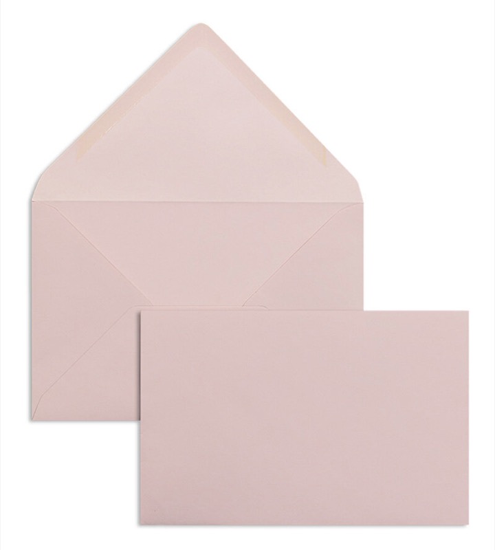 enveloppes colorées rose (rose clair) 120 x 180 mm | 120 g/qm offset | sans fenêtre | fermeture gommée | rabat pointu | 100 pièces