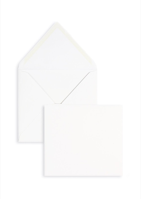 enveloppes blanc 125 x 140 mm | 135 g/m² velin | sans fenêtre | fermeture gommée | rabat pointu | 100 pièces