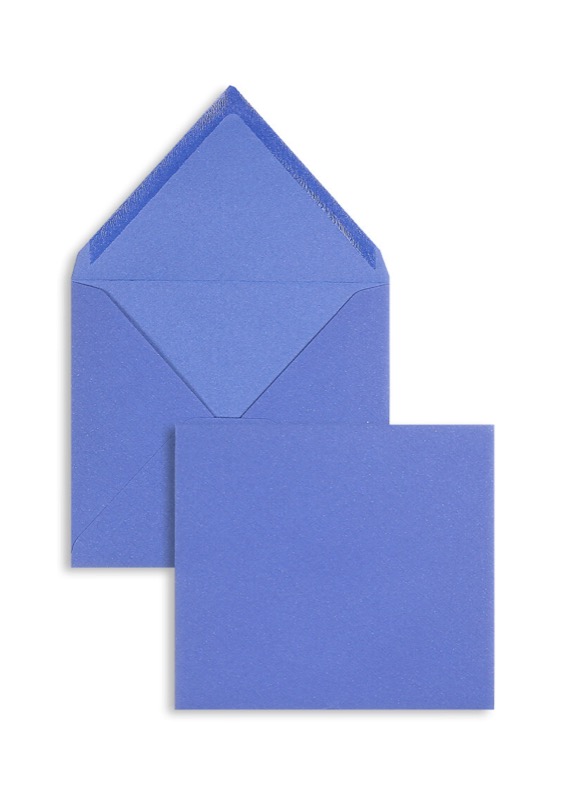 enveloppes colorées bleu (bleu nocturne) 125 x 140 mm | 120 g/m² offset | sans fenêtre | fermeture gommée | rabat pointu | 100 pièces