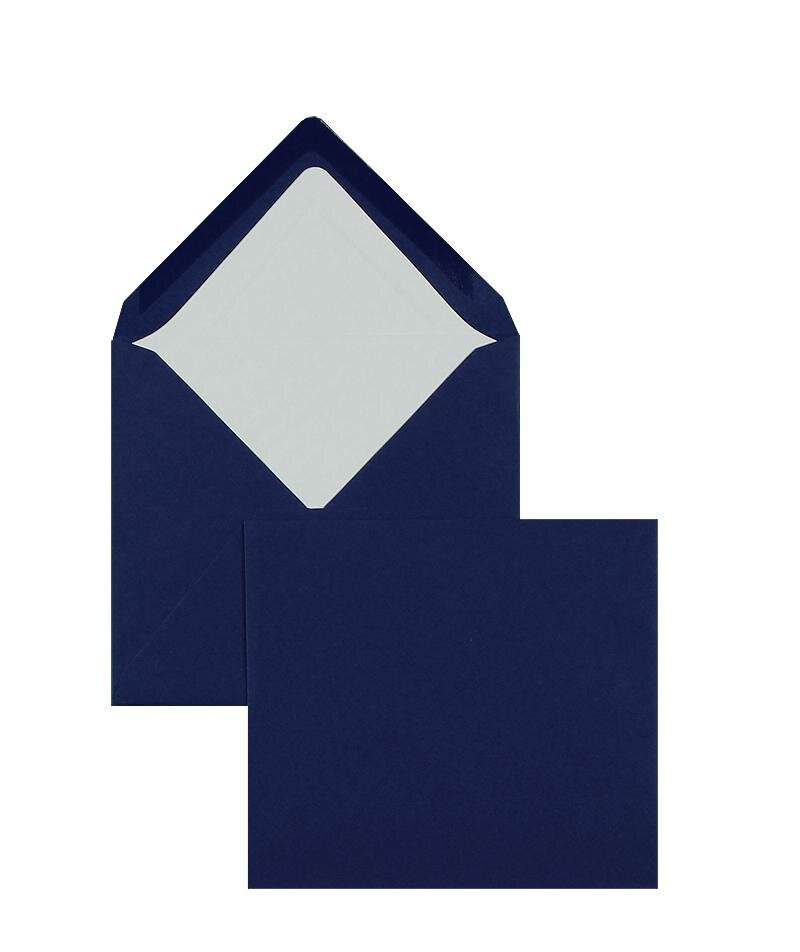 enveloppes colorées bleu (blue-jeans) 125 x 140 mm | 100 g/m² côtelé (paperado) | sans fenêtre | fermeture gommée | rabat pointu | 100 pièces