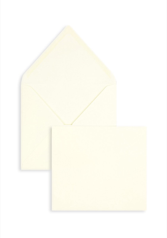 enveloppes colorées crème 125 x 140 mm | 120 g/m² velin | sans fenêtre | fermeture gommée | rabat pointu | 100 pièces