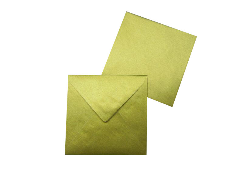 enveloppes colorées doré 125 x 140 mm | 100 g/m² offset (paperado) | sans fenêtre | fermeture gommée | rabat pointu | 100 pièces