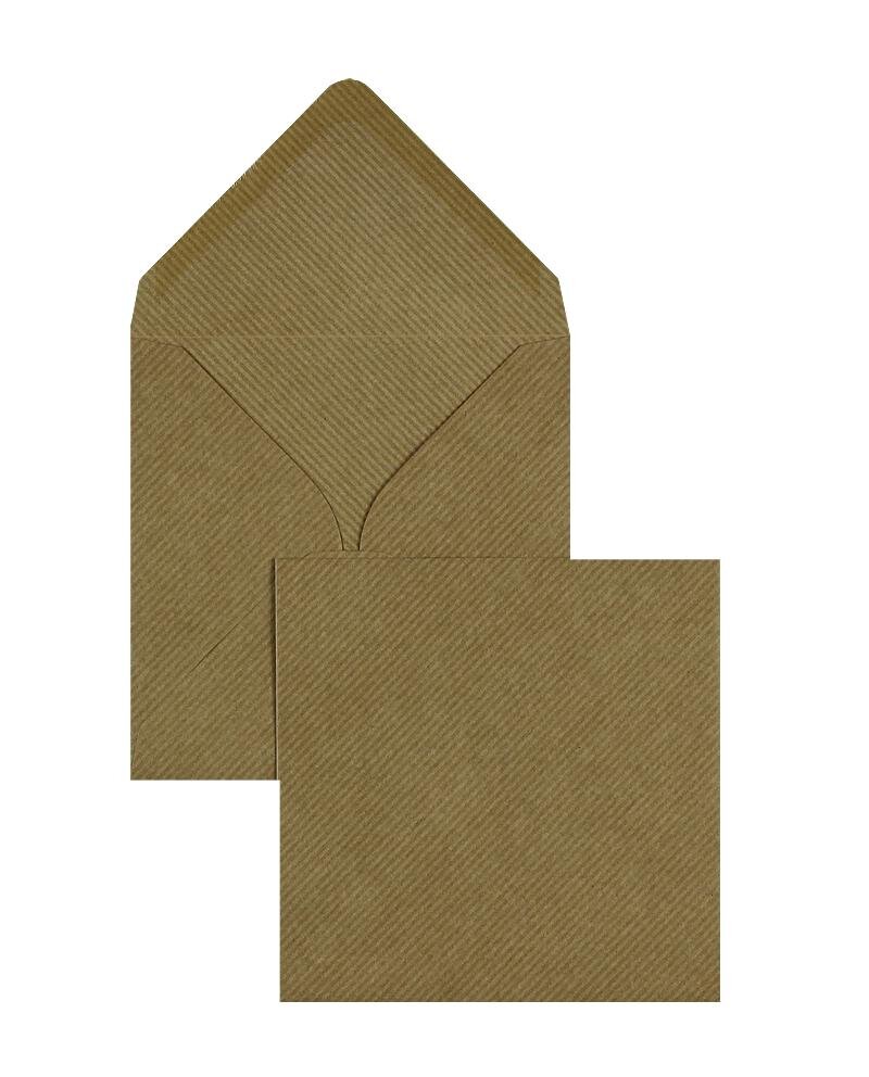 enveloppes colorées marron 125 x 140 mm | 120 g/m² kraft | sans fenêtre | fermeture gommée | rabat pointu | 100 pièces
