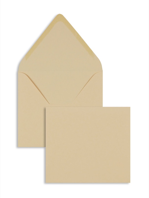 enveloppes colorées orange (corail) 125 x 140 mm | 120 g/m² offset | sans fenêtre | fermeture gommée | rabat pointu | 100 pièces