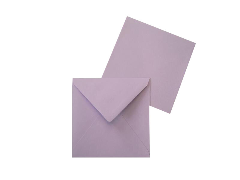 enveloppes colorées violet (orchidée lilas) 125 x 140 mm | 100 g/m² côtelé (paperado) | sans fenêtre | fermeture gommée | rabat pointu | 100 pièces