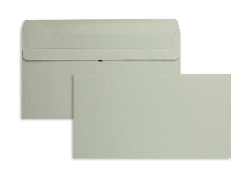enveloppes colorées gris 125 x 235 mm | 75 g/m² recycling | sans fenêtre | fermeture autocollante | rabat droit | 1000 pièces