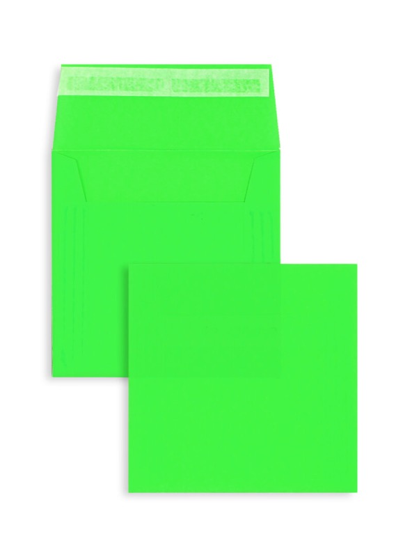 Enveloppes transparentes Vert (Néon vert transparent) 130 x 130 mm