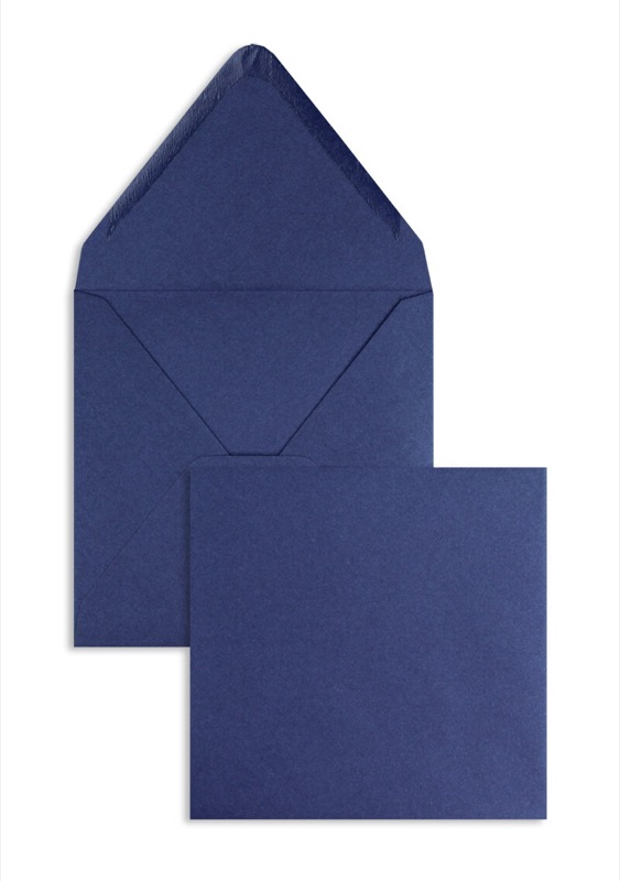 enveloppes colorées bleu (orient glamoureux) 140 x 140 mm | 120 g/m² brillant | sans fenêtre | fermeture gommée | rabat pointu | 100 pièces