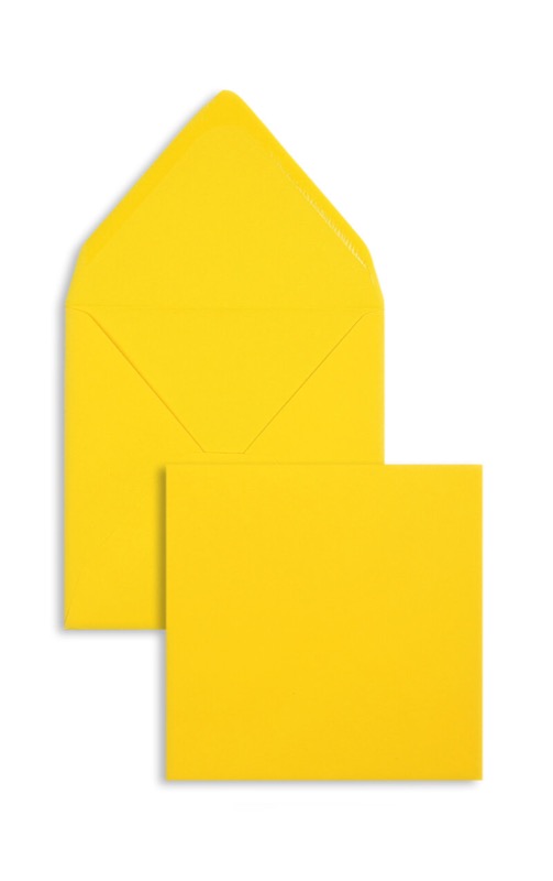 enveloppes colorées orange (mangue) 140 x 140 mm | 120 g/m² velin | sans fenêtre | fermeture gommée | rabat pointu | 100 pièces