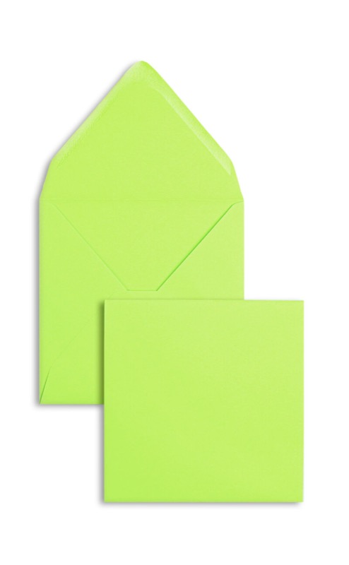 Enveloppes Vert (Vert tilleul) 140 x 140 mm