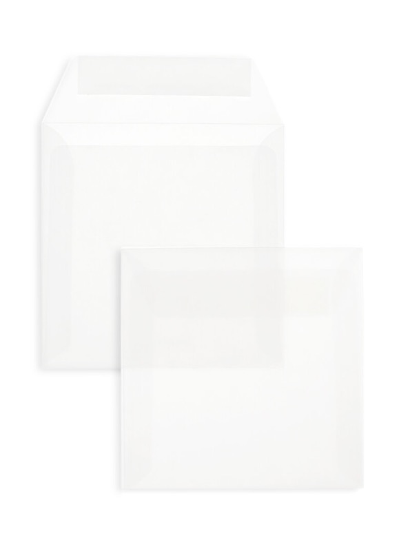Enveloppes transparentes Blanc (Transparent blanc) 140 x 140 mm