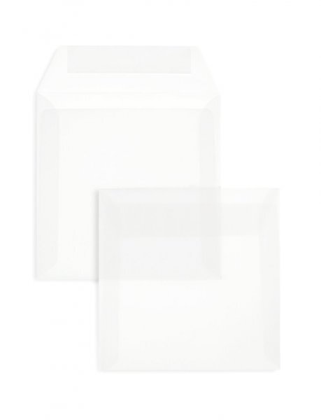 Enveloppes transparentes Blanc (Transparent blanc) 155 x 155 mm