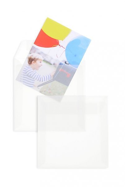 Enveloppes transparentes Blanc (Transparent blanc) 155 x 155 mm