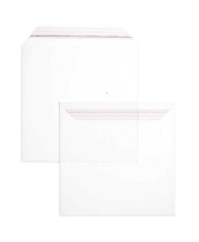 Enveloppes transparentes de feuille plastique Cristallin 155 x 155 mm