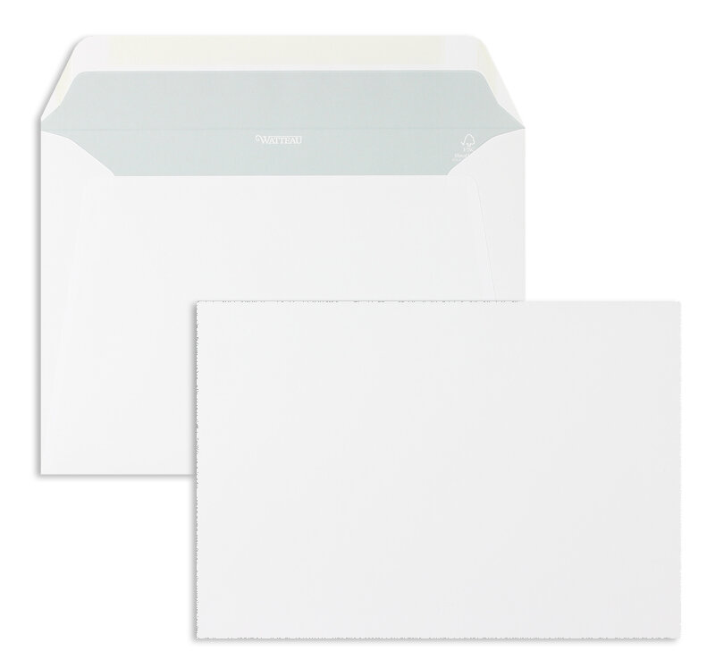 enveloppe de mise sous pli blanc 156 x 220 mm (din c5) | 100 g/m² offset | sans fenêtre | fermeture gommée | rabat droit | 500 pièces