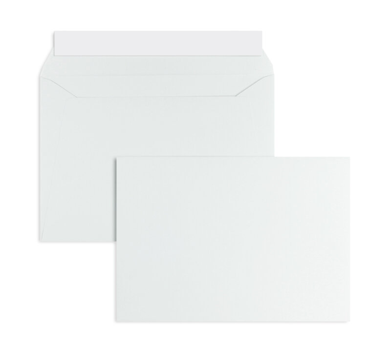 enveloppes blanc (blanc naturel biotope) 156 x 220 mm (din c5) | 120 g/m² offset | sans fenêtre | fermeture adhésive | rabat droit | 100 pièces