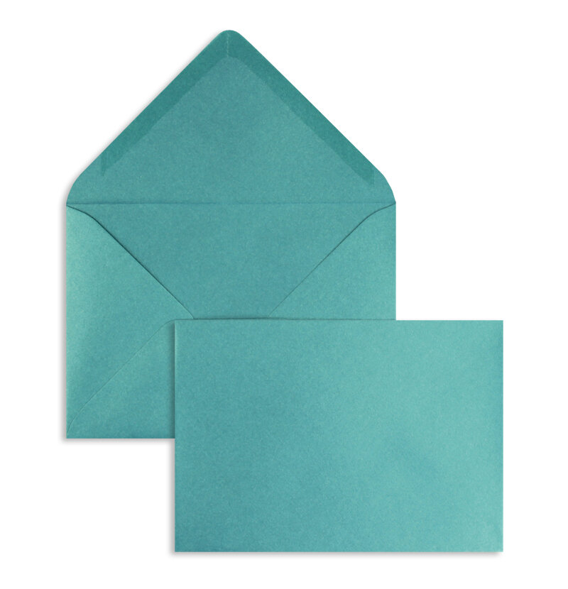 enveloppes colorées bleu (bleu de mer glamoureux) 156 x 220 mm (din c5) | 120 g/m² brillant | sans fenêtre | fermeture gommée | rabat pointu | 100 pièces