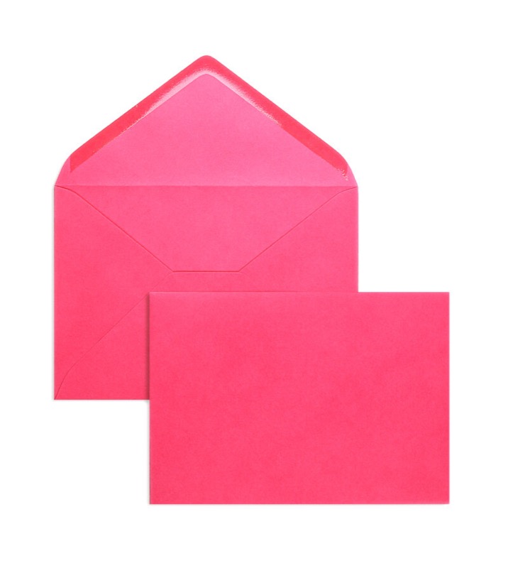 enveloppes colorées rose 156 x 220 mm | 120 g/qm offset | sans fenêtre | fermeture gommée | rabat pointu | 100 pièces
