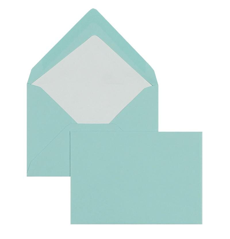 enveloppes colorées bleu (turquoise caraïbe) 157 x 225 mm (din c5) | 100 g/m² côtelé (paperado) | sans fenêtre | fermeture gommée | rabat pointu | 100 pièces