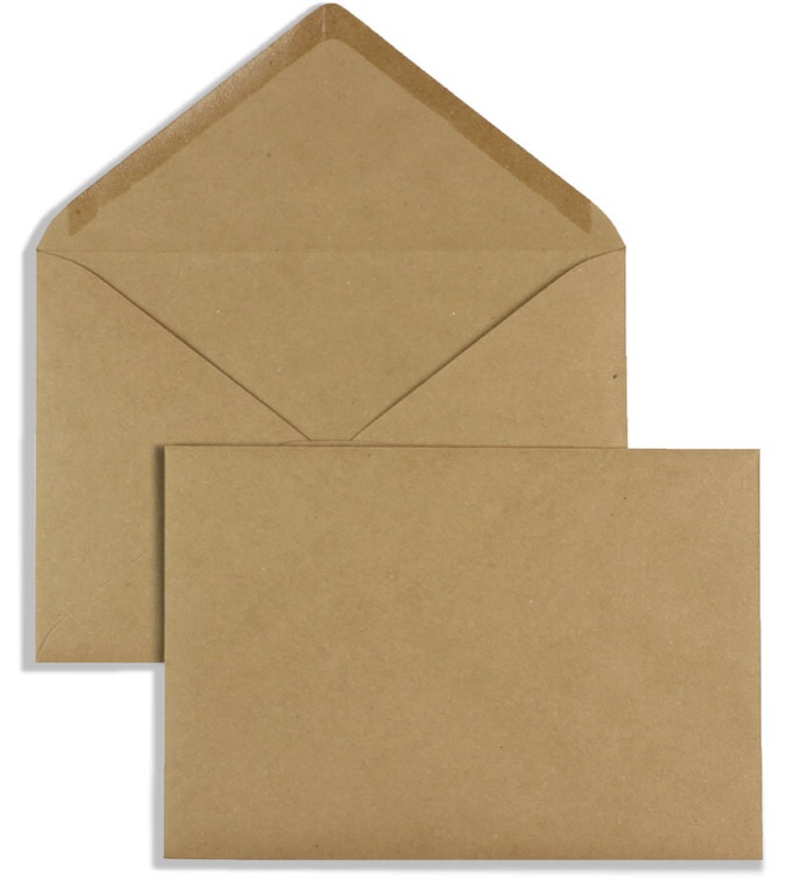 enveloppes colorées marron (kraft) 157 x 225 mm (din c5) | 120 g/qm paperado | sans fenêtre | fermeture gommée | rabat pointu | 100 pièces
