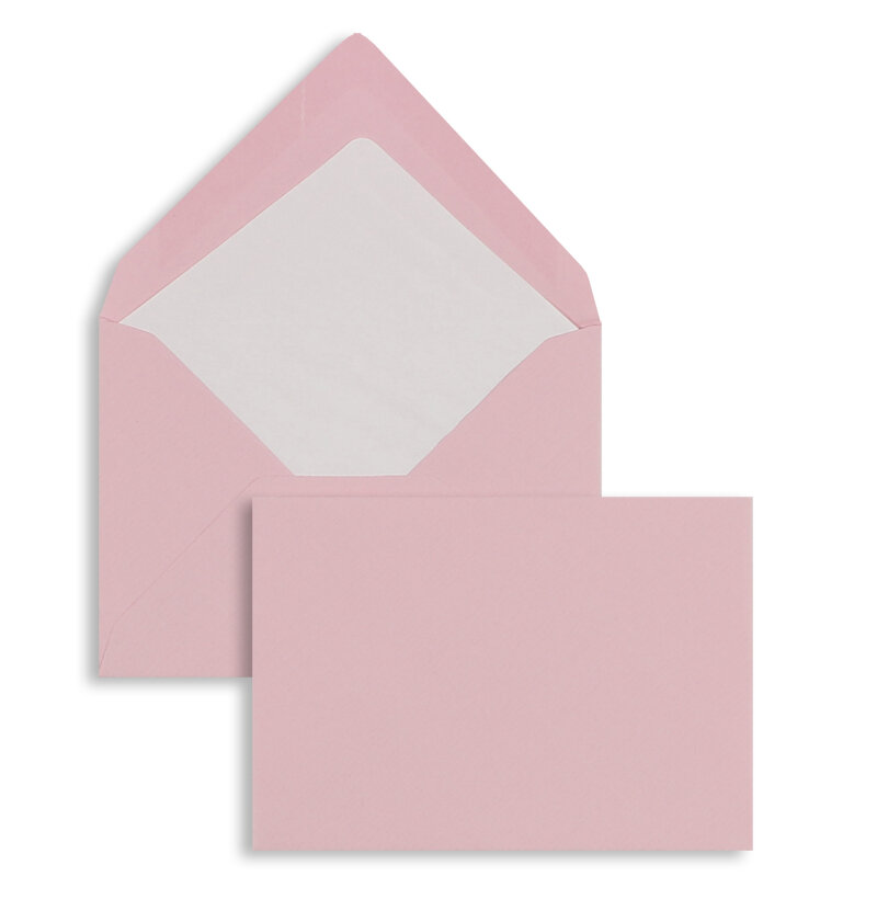 enveloppes colorées rose (rose flamant) 157 x 225 mm (din c5) | 100 g/m² côtelé (paperado) | sans fenêtre | fermeture gommée | rabat pointu | 100 pièces