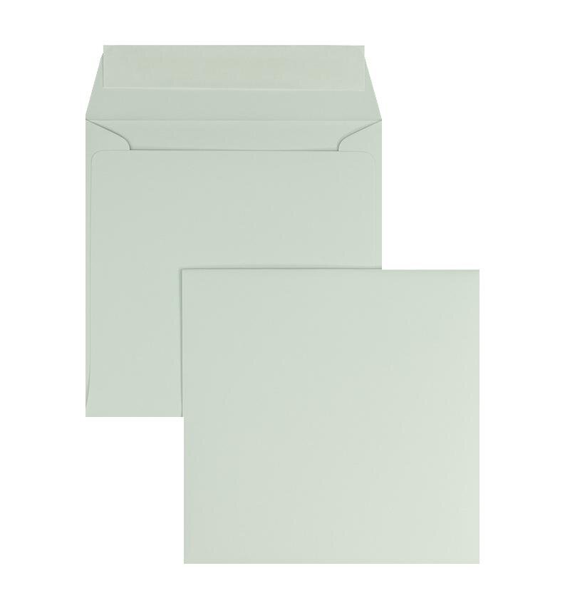 enveloppes colorées gris (flanelle) 160 x 160 mm | 120 g/m² offset | sans fenêtre | fermeture adhésive | rabat droit | 100 pièces