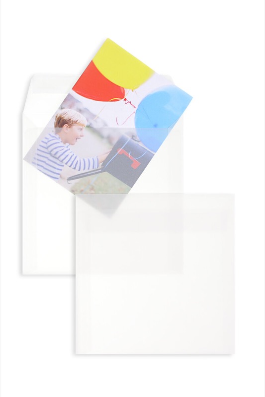 Enveloppes transparentes Blanc (Transparent blanc) 160 x 160 mm