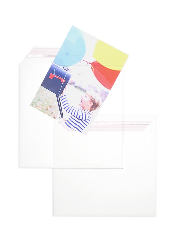 Enveloppes transparentes de feuille plastique Cristallin 160 x 160 mm